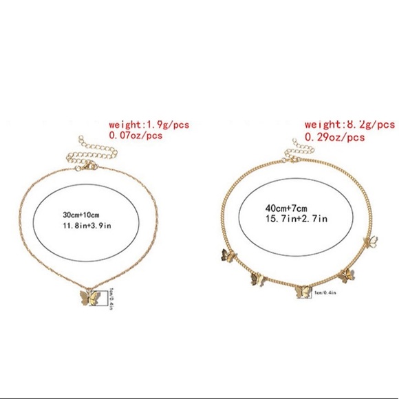 🌸 Gold Chain Butterfly Necklace - Picture 3 of 3